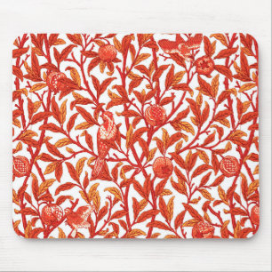 Art Nouveau Bird & Pomegranate, Mandarin Orange   Mouse Mat