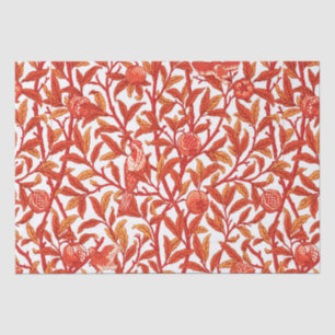 Art Nouveau Bird & Pomegranate, Mandarin Orange   Tissue Paper