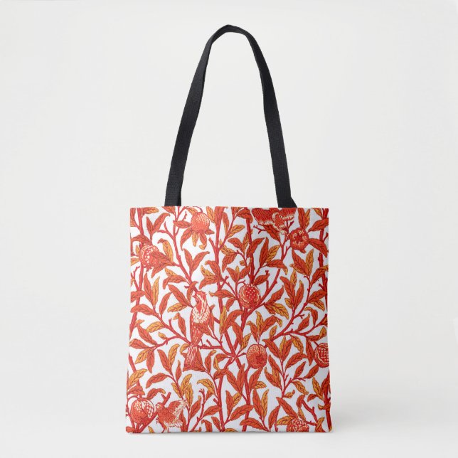 Art Nouveau Bird & Pomegranate, Mandarin Orange   Tote Bag (Front)