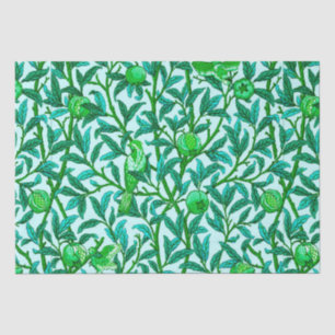 Art Nouveau Bird & Pomegranate, Turquoise & Aqua Tissue Paper