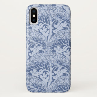 Art Nouveau Birds Trees Pattern iPhone X Case