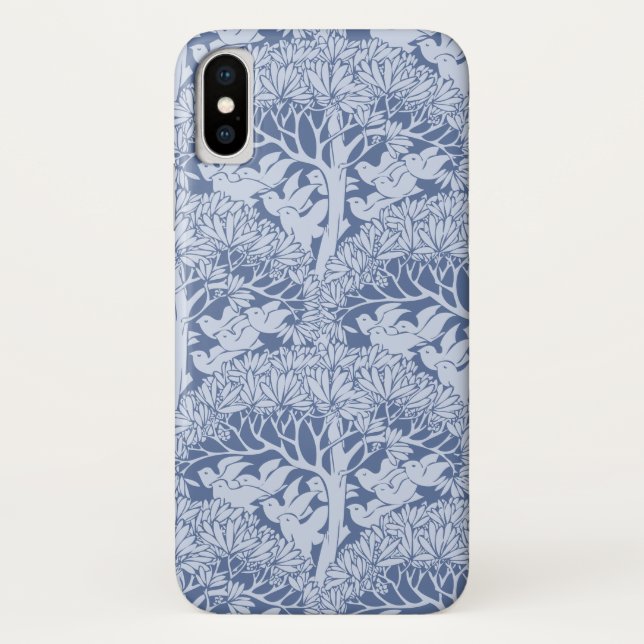 Art Nouveau Birds Trees Pattern Case-Mate iPhone Case (Back)