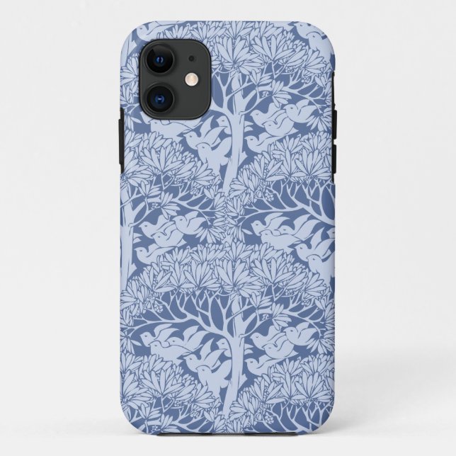 Art Nouveau Birds Trees Pattern iPhone 5 Case (Back)