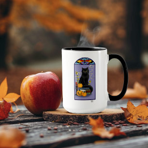 Art Nouveau Black Cat Mug