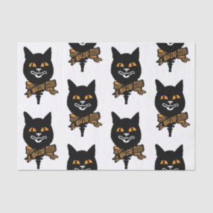 ART NOUVEAU BLACK CAT Tissue Paper