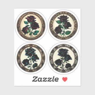 Art Nouveau Black Roses Red Rose Assortment #1