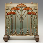 Art Nouveau Bloom [Set 4/4] Tile<br><div class="desc">Elevate your home décor with the "Art Nouveau Bloom Ceramic Tile, " a stunning piece that captures the elegance and sophistication of the Art Nouveau movement. This ceramic tile, printed by Zazzle, features an intricate design of stylised flowers in warm shades of orange and red, set against a soothing gradient...</div>