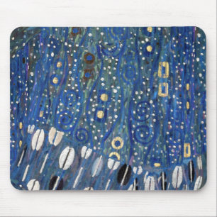 Art Nouveau Blue Gold Gustav Klimt Pattern Mouse Mat