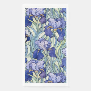 Art Nouveau blue iris Napkins