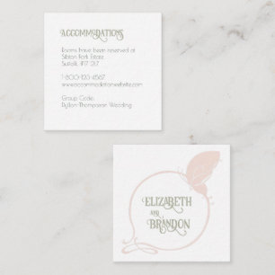 Art Nouveau Blush Vintage Butterfly Accommodations Enclosure Card