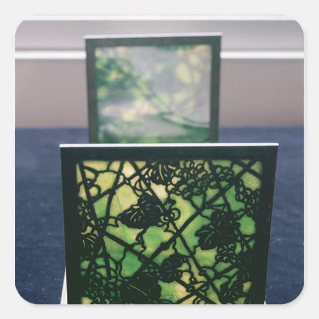 Art Nouveau bookends, Tiffany Studios, c.1894 Square Sticker (Front)