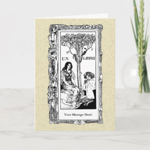 Art Nouveau Bookplate Card