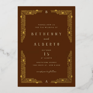  Art Nouveau Border Foil Invitation