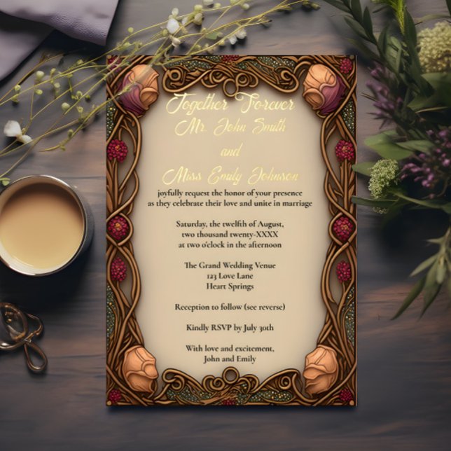 Art Nouveau Border & Foil Lettering -  (Creator Uploaded)