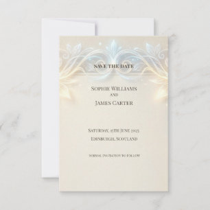 Art Nouveau Botanical Save the Date Card