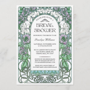Art Nouveau Bridal Shower Invitations V.02