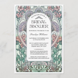 Art Nouveau Bridal Shower Invitations V.03