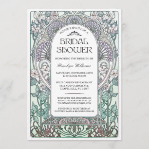 Art Nouveau Bridal Shower Invitations V.04