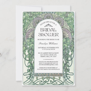 Art Nouveau Bridal Shower Invitations V.05