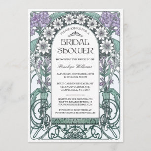 Art Nouveau Bridal Shower Invitations V.06