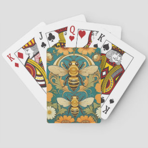 Art Nouveau Bumble Bee Playing Cards