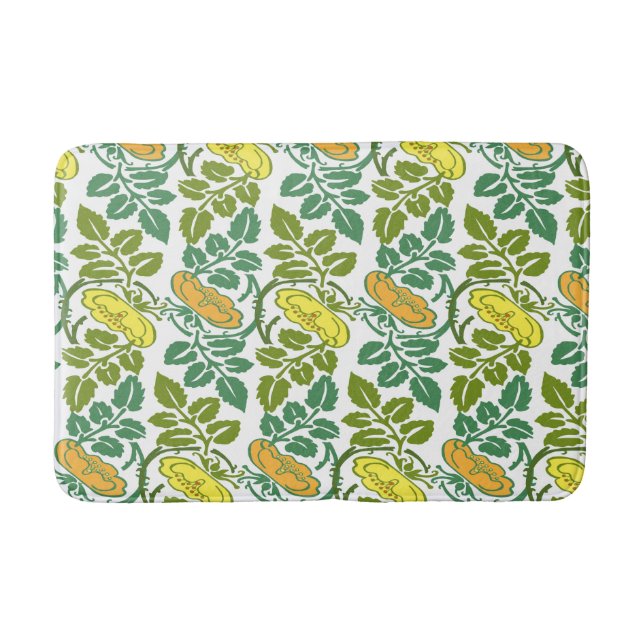 Art Nouveau Buttercup floral wallpaper damask Bath Mat (Front)