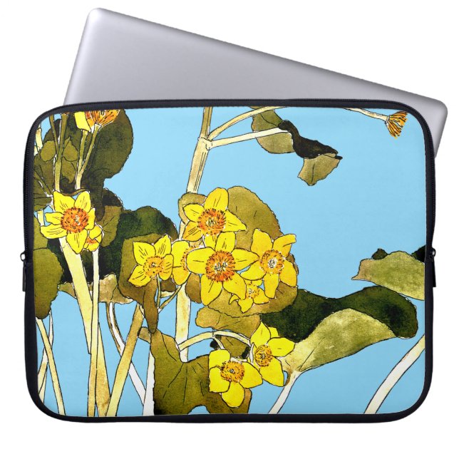 Art Nouveau Buttercups Laptop Sleeve (Front)