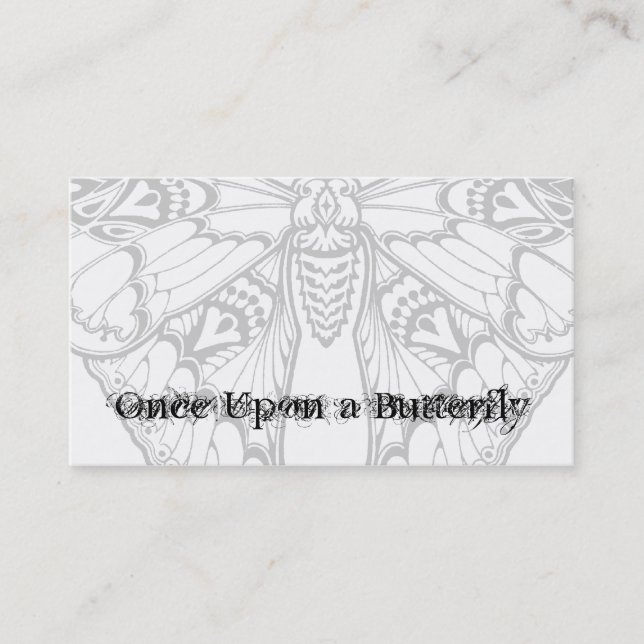 Art Nouveau Butterfly Business Card (Front)