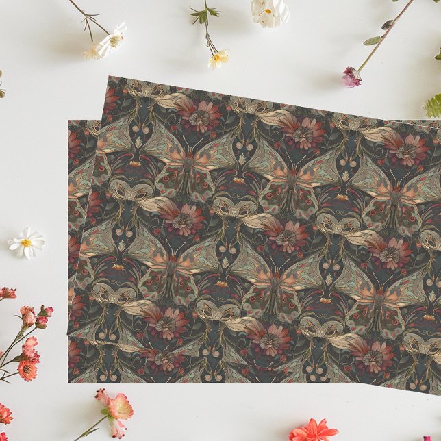 Art Nouveau Butterfly Moth Tissue Paper (Creator Uploaded)