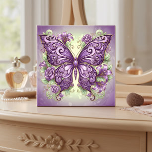 Art Nouveau Butterfly Pat#3 Wisteria ID1222 Tile