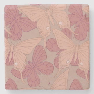 Art Nouveau Butterfly Stone Coaster