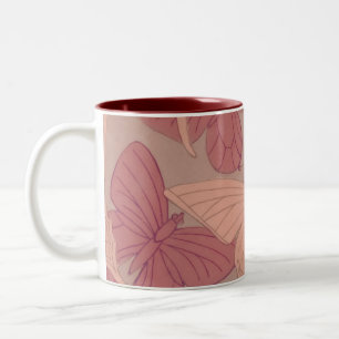 Art Nouveau Butterfly Two-Tone Coffee Mug