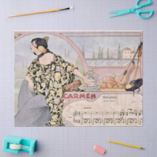 Art Nouveau Carmen Habanera Print – Vintage Opera Tissue Paper