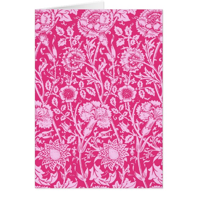 Art Nouveau Carnation Damask, Fuchsia Pink (Front)