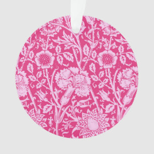 Art Nouveau Carnation Damask, Fuchsia Pink Ornament