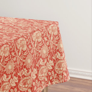 Art Nouveau Carnation Damask, Mandarin Orange Tablecloth