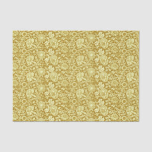 Art Nouveau Carnation Damask, Mustard and Yellow  Tissue Paper