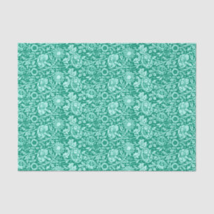 Art Nouveau Carnation Damask, Turquoise Tissue Paper