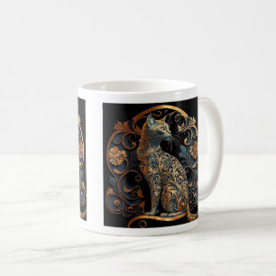 Art Nouveau Cat Classic Mug, 11 oz  Coffee Mug