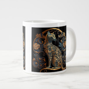Art Nouveau Cat Espresso Mug 