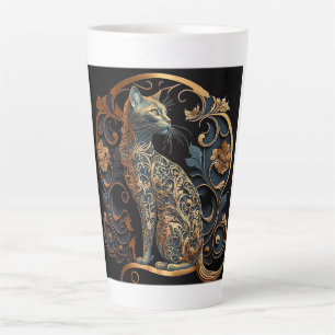 Art Nouveau Cat Latte Mug