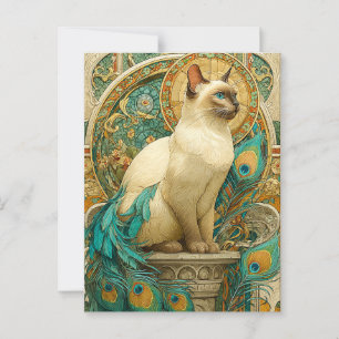 Art Nouveau Cat Postcard