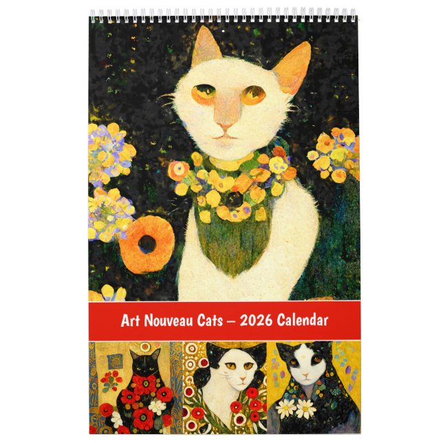 Art Nouveau Cats – 2026 Calendar   (Cover)