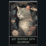 Art Nouveau Cats I Calendar<br><div class="desc">Twelve months of stunning vintage classic art nouveau cat and kitten designs to last the feline lover throughout the year. Beautiful illustrations sure to please any cat lover. Perfect gift for cat moms, cute pet parents, and fur baby dads! Version one first posted for 2024. Easily customise year and print...</div>