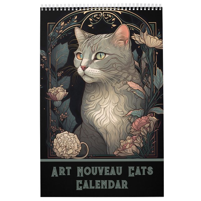 Art Nouveau Cats I Calendar (Cover)