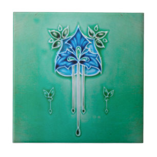 Art Nouveau Ceramic Fireplace Wall tile