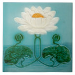 Art Nouveau Ceramic Fireplace wall Tile<br><div class="desc">Art Nouveu Ceramic wall tile, this design is a reproduction made from an old tile from the 1880s to 1920s, the tile is smooth and flat, it is not 3D, special to use in interior walls, kitchen backsplashes, bathroom walls, fireplace decorations, coasters, trivet, or can be a beautiful gift for...</div>