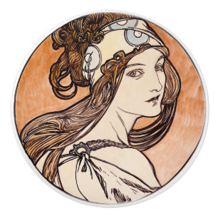 Art Nouveau Ceramic Knob
