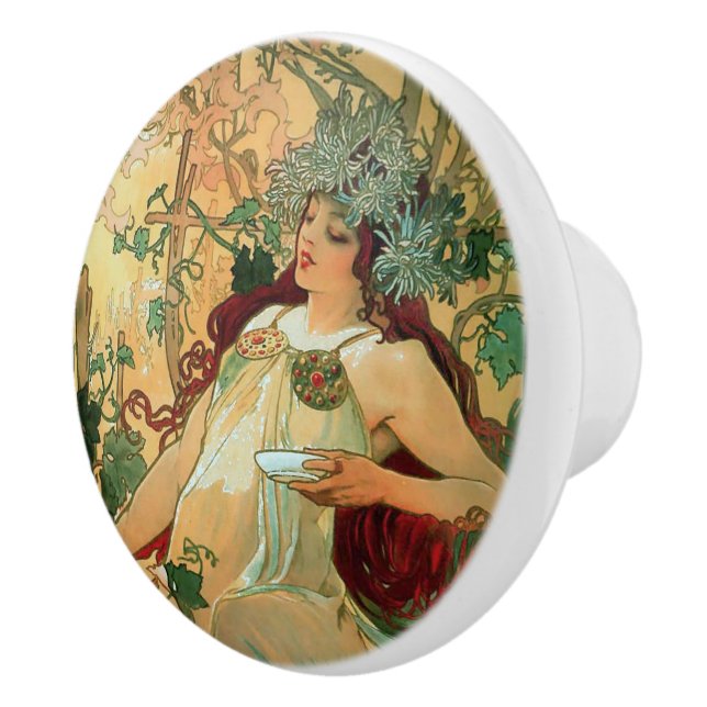 Art Nouveau Ceramic Knob (Right)