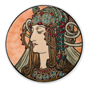 Art Nouveau Ceramic Knob